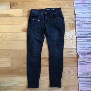 Deluxe Moto Mid Rise Jeans